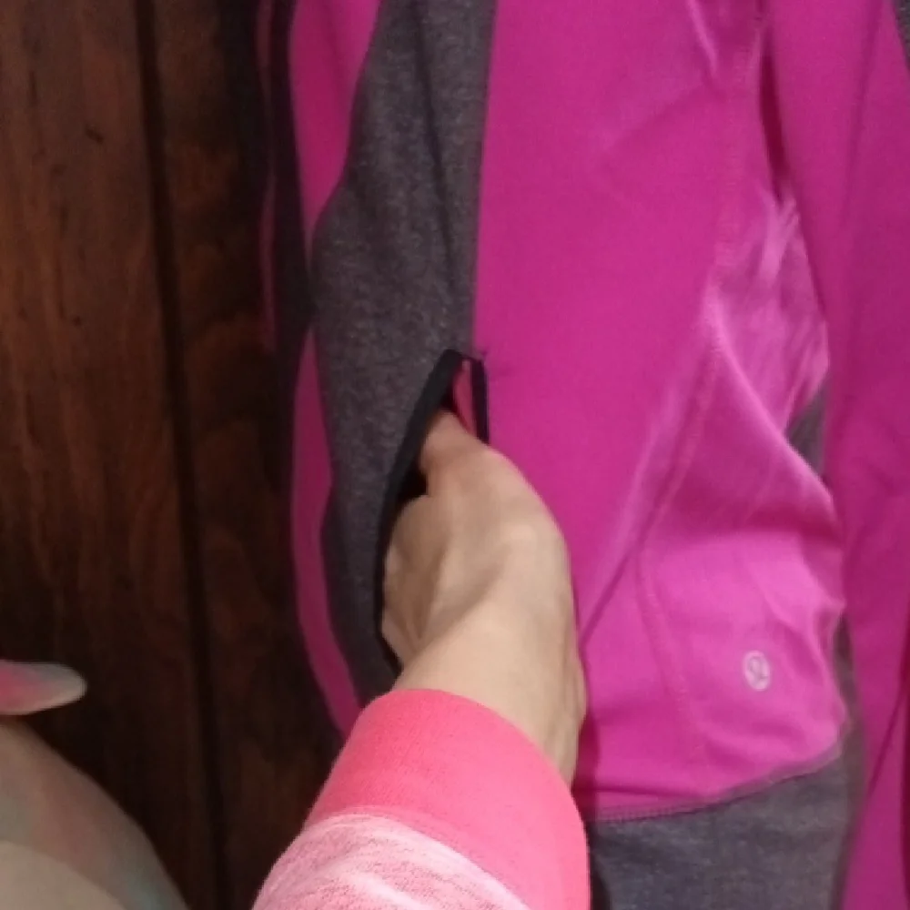 Size 8 Purple and Gray Sweater with Stand-Up Collar - Picture 6 of 15